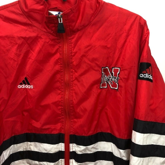 Nebraska Huskers Adidas Football Jacket Vintage XL - Picture 4 of 4